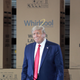President Donald Trump in front of washing machines at Whirlpool facility in Clyde, Ohio.